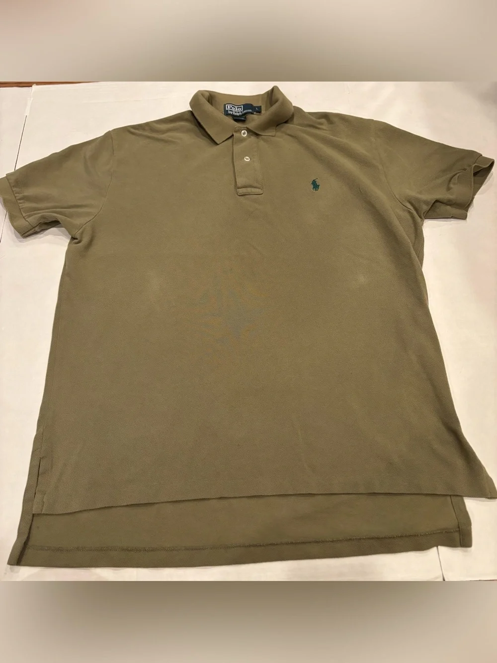 Ralph Lauren Olive Polo Shirt with Embroidered Pony